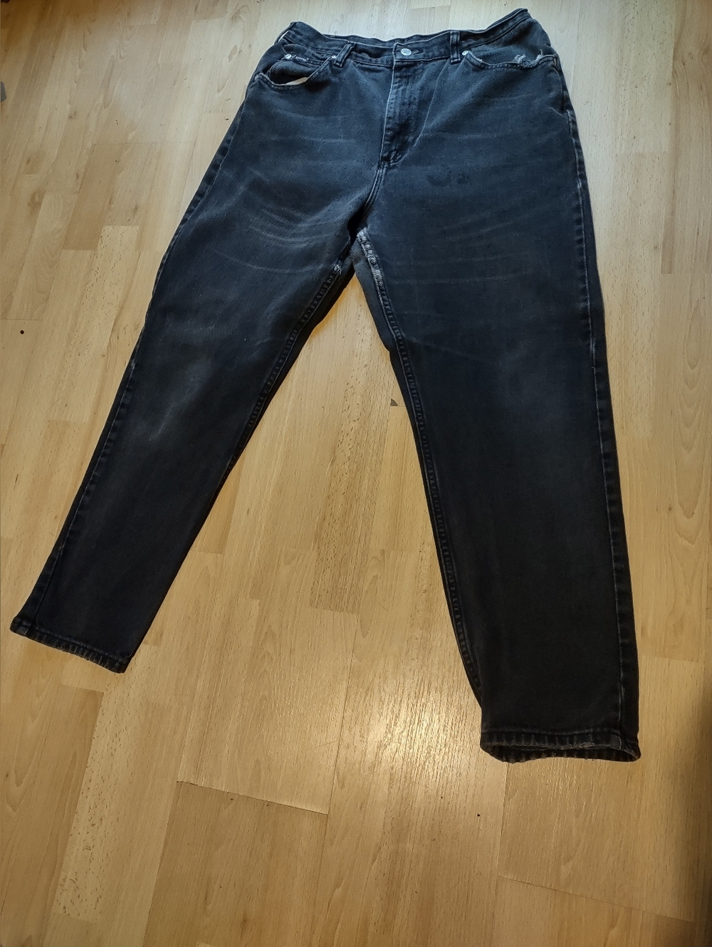 Men's Riders by Lee Faded Black Denim Relaxed Jeans Thrashed